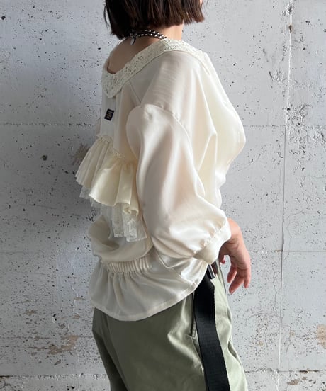 remake chiffon frill shirt