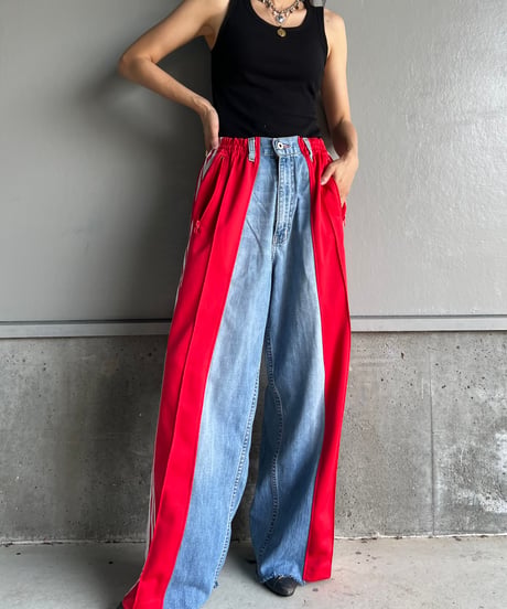 remake sporty  docking denim pants