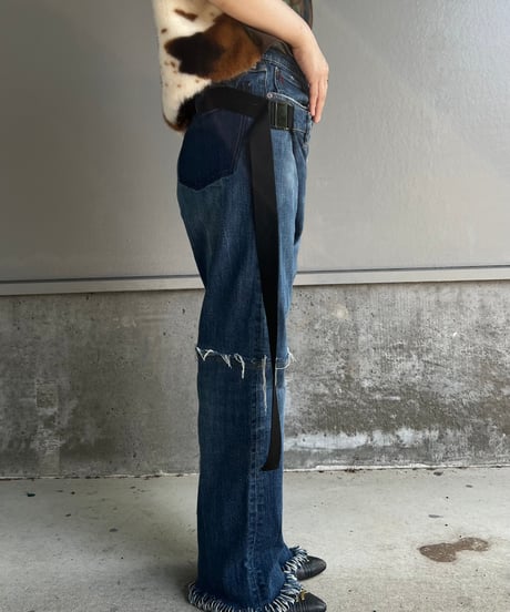 remake differences message denim pants E