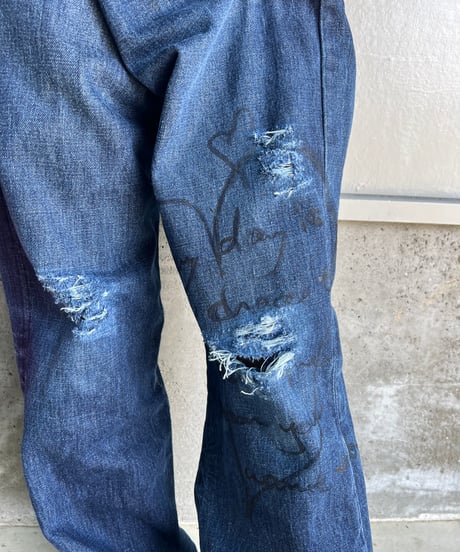 remake differences message denim pants