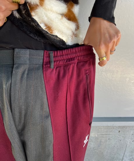 remake adidas plaid mix pants