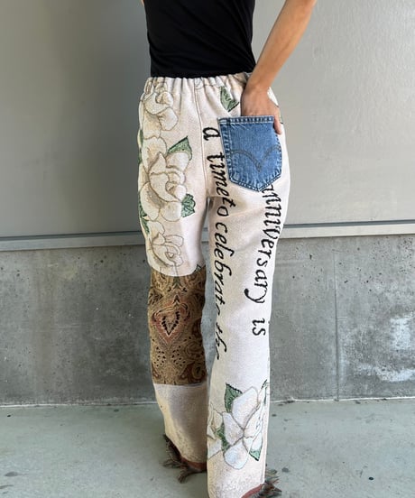 remake rug fringe pants