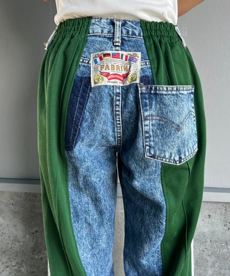 remake sporty  docking denim pants