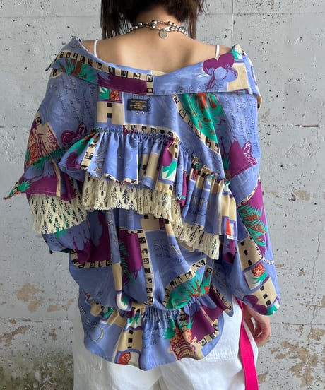 remake frill colorful shirt