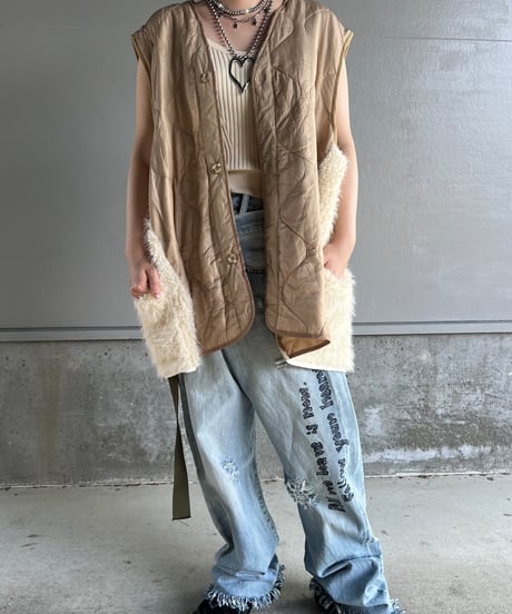 remake quilting fur vest.