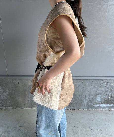 remake quilting fur vest.