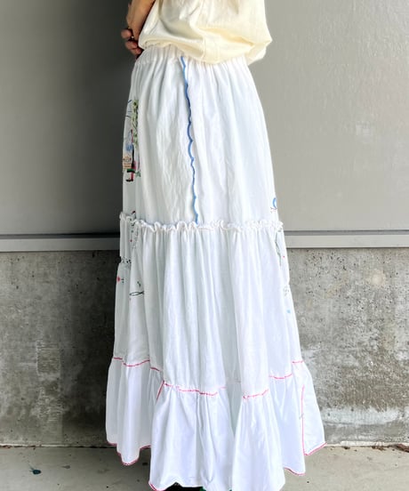 remake embroidery skirt A