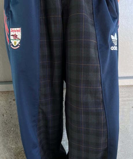 remake adidas plaid mix pants