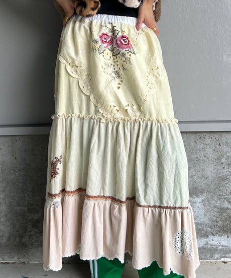 remake embroidery skirt C