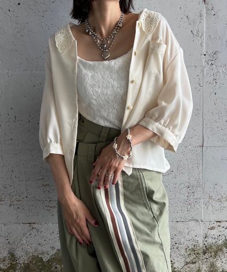 remake chiffon frill shirt
