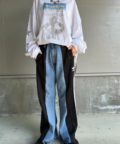 remake sporty  docking denim pants