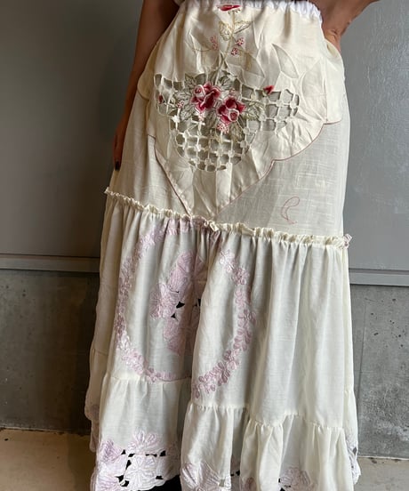 remake embroidery skirt C