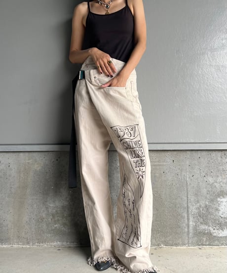 remake differences message denim pants