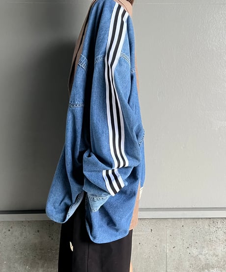 remake denim shirt tailored  jacket