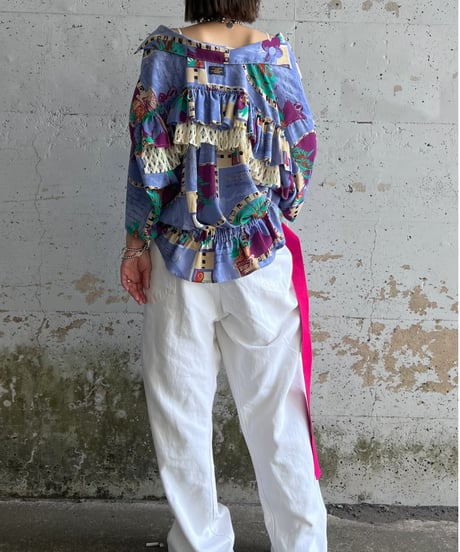 remake frill colorful shirt