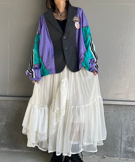 remake asymmetry see-through skirt