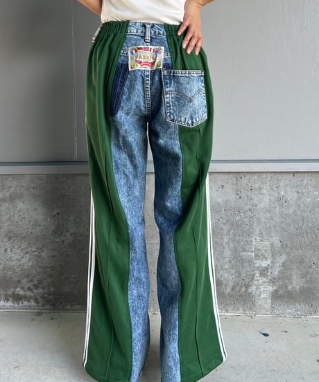 remake sporty  docking denim pants