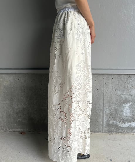 remake vintage lace wide pants B