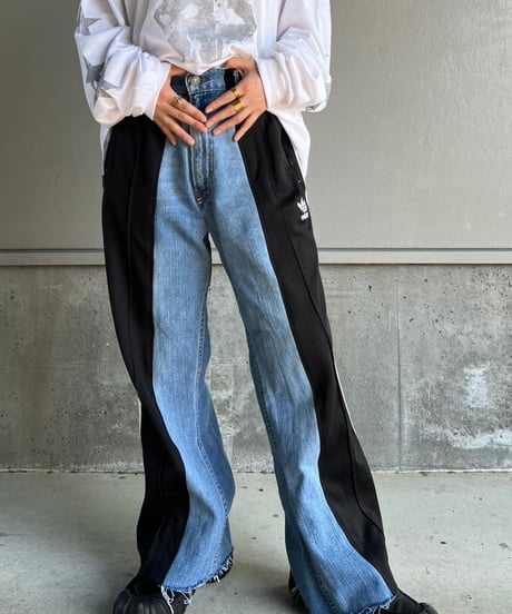 remake sporty  docking denim pants