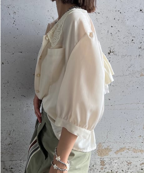remake chiffon frill shirt