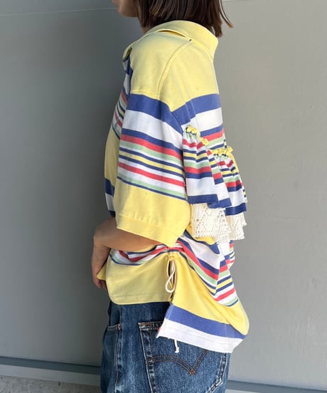 remake frill polo shirt A