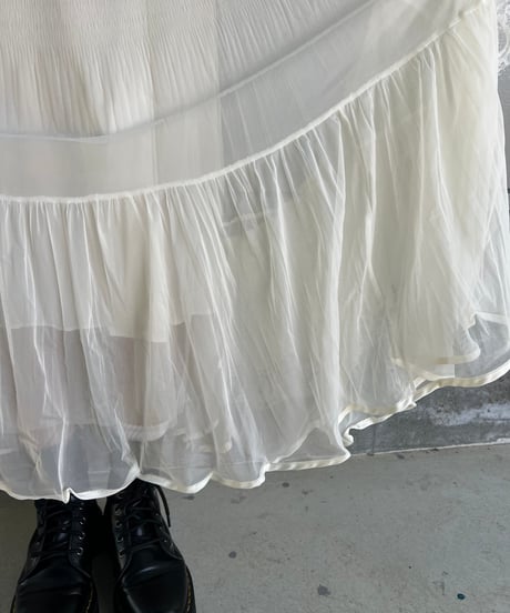 remake asymmetry see-through skirt