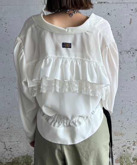 remake chiffon frill shirt