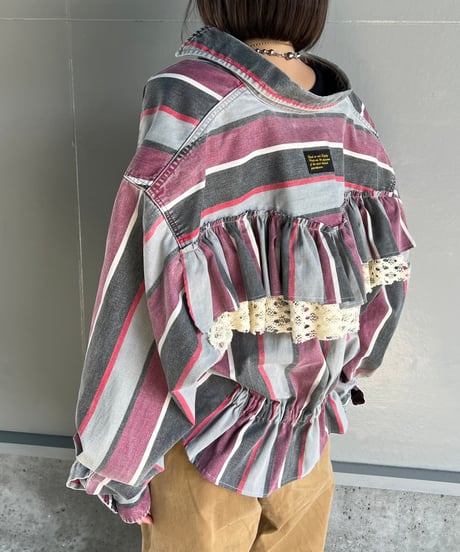remake frill colorful shirt