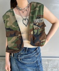 remake militaryfur vest