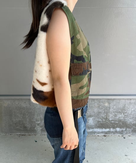 remake militaryfur vest