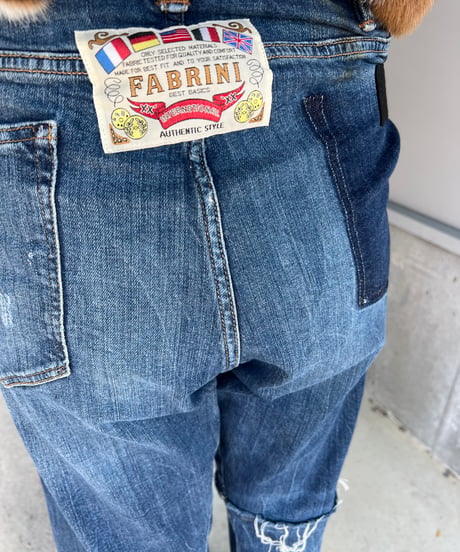 remake differences message denim pants E