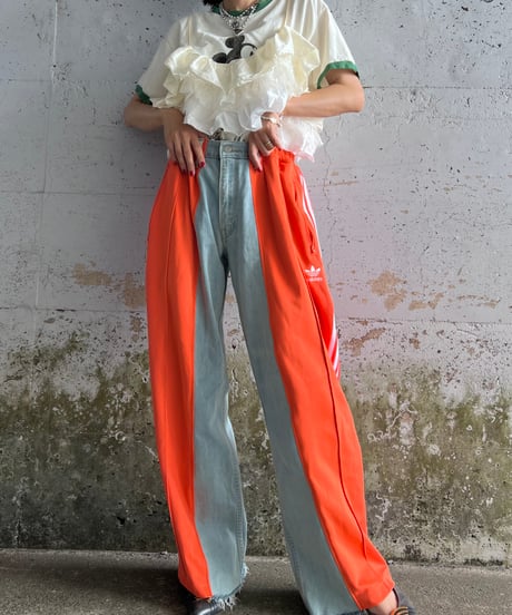 remake sporty  docking denim pants