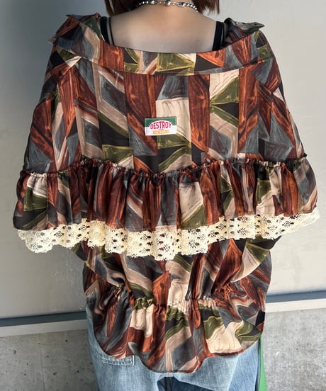remake frill colorful shirt