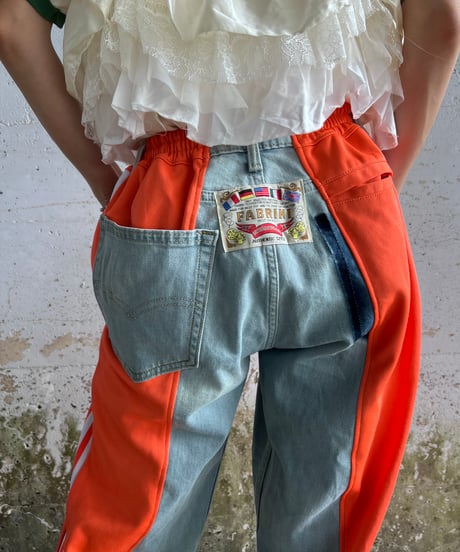 remake sporty  docking denim pants