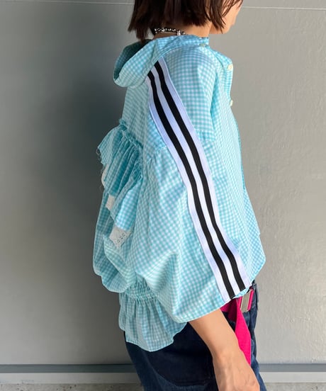 remake frill  line  half shirt