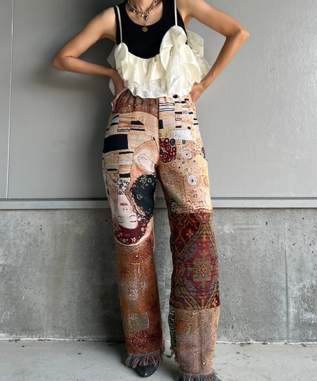 remake rug fringe pants
