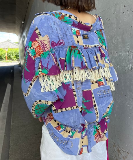 remake frill colorful shirt
