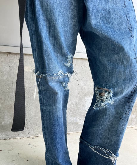 remake differences message denim pants E