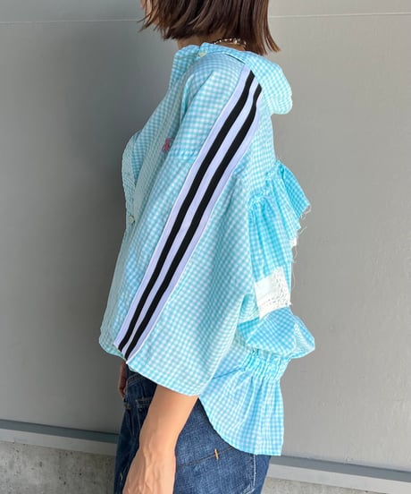remake frill  line  half shirt