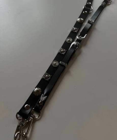 studs leather shoulder belt