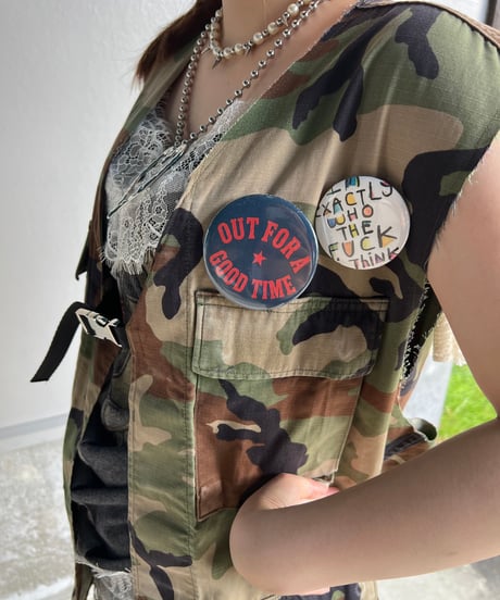 remake military frill vest