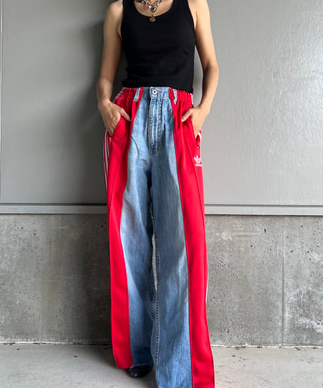 remake sporty  docking denim pants