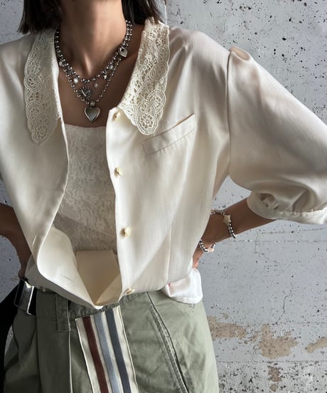 remake chiffon frill shirt