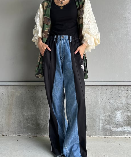 remake sporty  docking denim pants