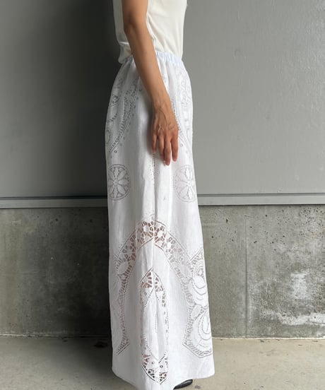 remake vintage lace wide pants E