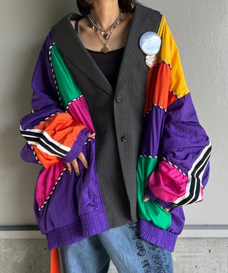 remake colorful tailored jacket