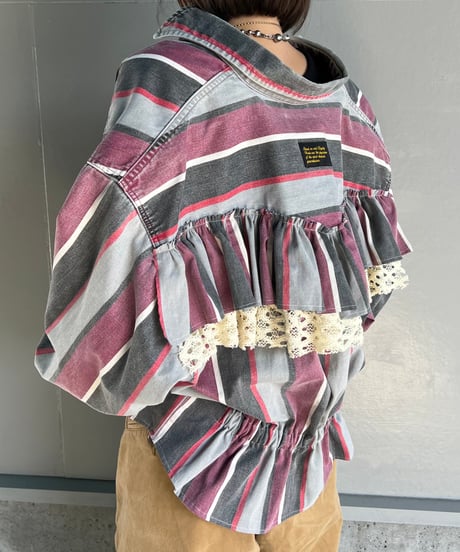 remake frill colorful shirt