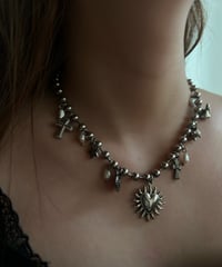 stainless charm necklace heart