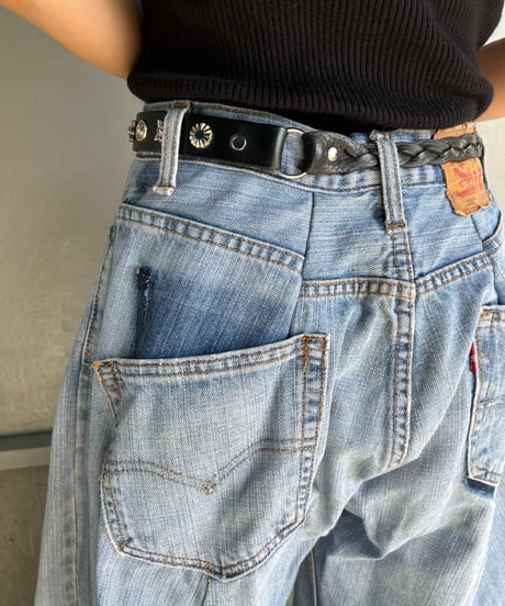 remake wide volume denim pants B