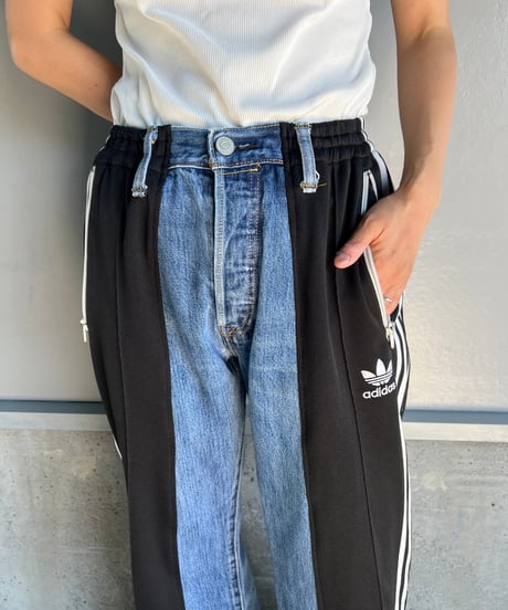 remake sporty  docking denim pants